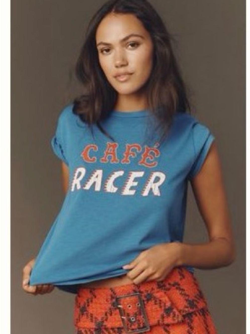 MOTHER Blue 'CAFÉ RACER' Tee